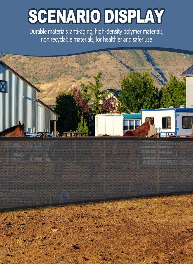 Wesnoy حاجز إسطبل خيول من ويسنوي، مقاس 112 × 44 بوصة، مزود بحلقات معدنية وأربطة. شاشة شبكية متينة لحماية الخصوصية، مناسبة لإسطبلات الخيول والشرفات والباحات والحدائق الخلفية. - Image 2